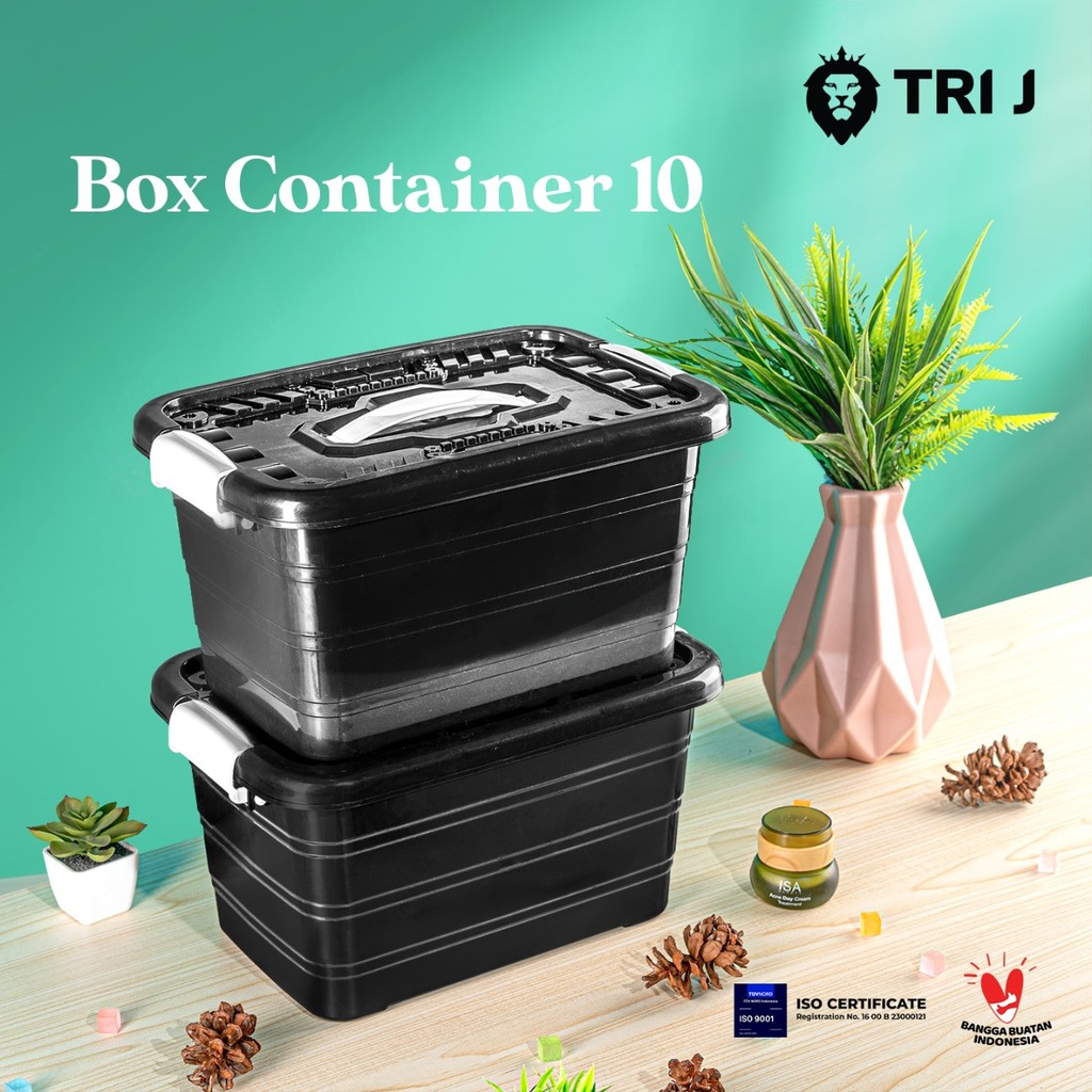 BOX CONTAINER 10 LITER + HANDLE - Kontainer Box Plastik / Container Box Handle