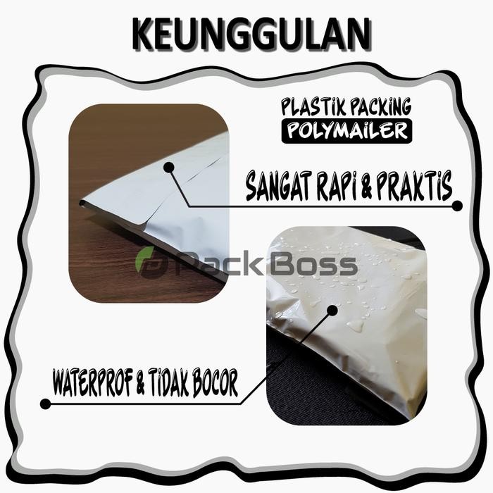 

Promo POLYMAILER PACKBOSS 35X45 ISI ±100 *KUALITAS BOSS * HARGA TERMURAH* PEREKAT - HITAM MATTE Terlaris