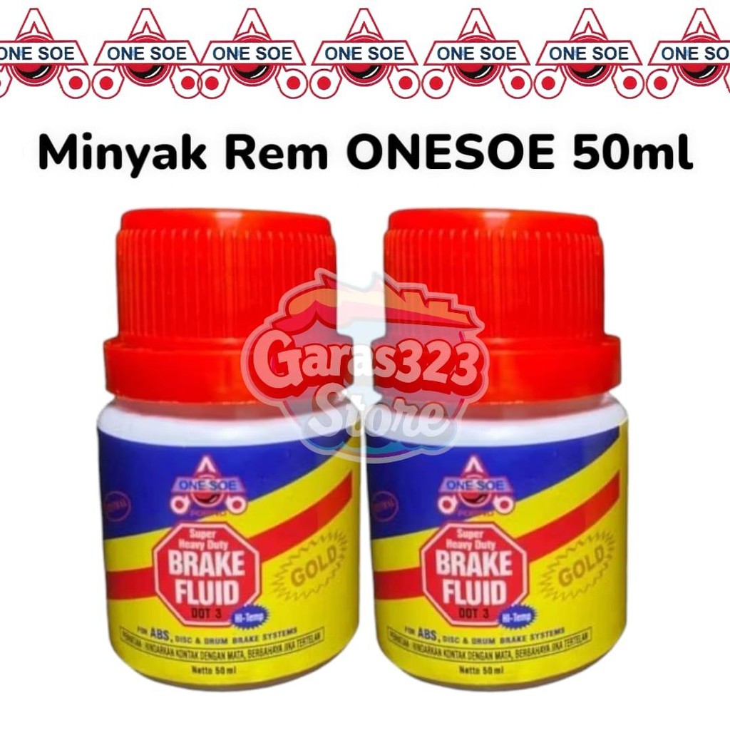 Minyak Rem Dot 3 50ml Warna Merah Cocok Untuk Rem Motor & Mobil