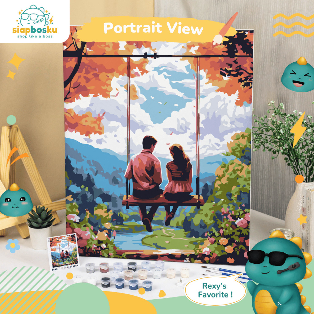 

SIAP BOSKU KANVAS LUKIS PAINT BY NUMBER AESTHETIC 40x50 CM - PORTRAIT VIEW