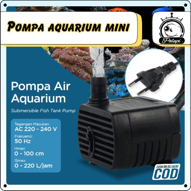POMPA MINI SUMBERSIBLE || POMPA MINI AQUASCAPE || FILTER AIR MINI || POMPA KOLAM MINI AIR TERJUN LOW