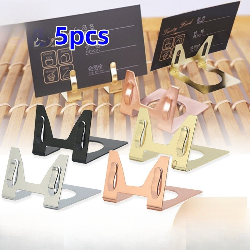 

5pcs Price Tag Jepit Harga Bahan Logam Clip Penjepit Label Hanger Tatakan Holder Foto Price Tag