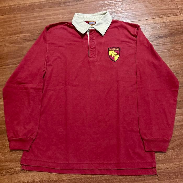 Sweater Crewneck Rugby Shirt Katun Harry Potter Gryffindor Universal Studio Japan Merah - Size S