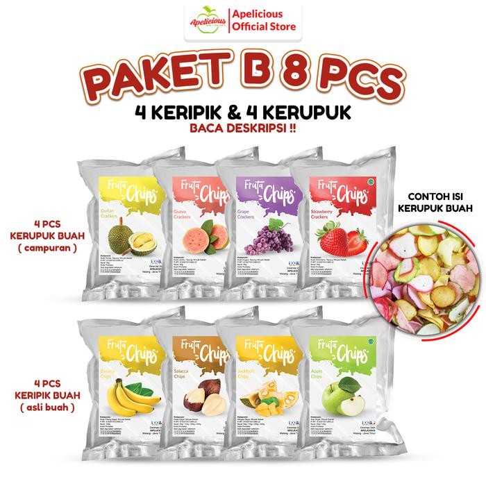 

Sale APELICIOUS BARU Paket HEMAT 8pcs KERIPIK (Buah, Sayur, KRUPUK Buah) - Kripik, Snack, Food, Makanan - PAKET 8 A Happy Shopping