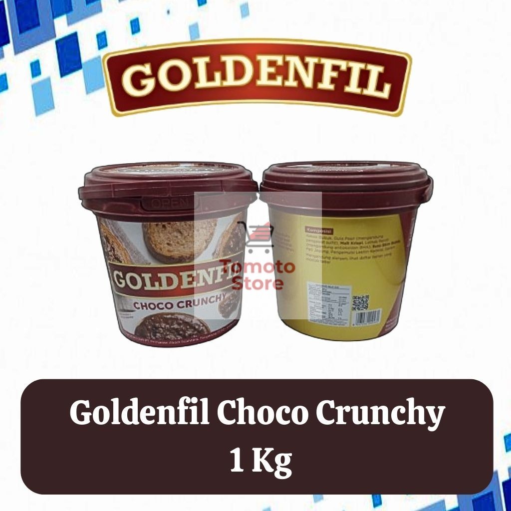 

✨ TOMOTOSTORE ✨ GOLDENFIL Chocolate Jam / Selai Coklat Choco Crunchy 1kg / 1 kilogram