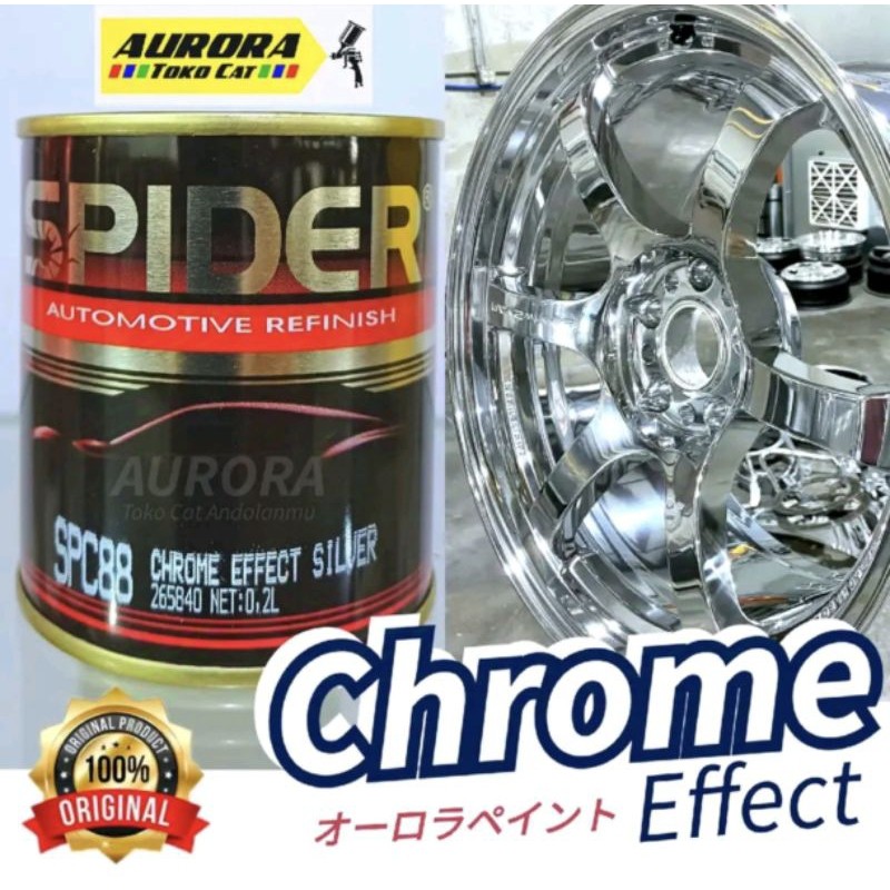 CAT CHROME EFFECT SPIDER ECER Krom Crome Efek Kaca Stenlis