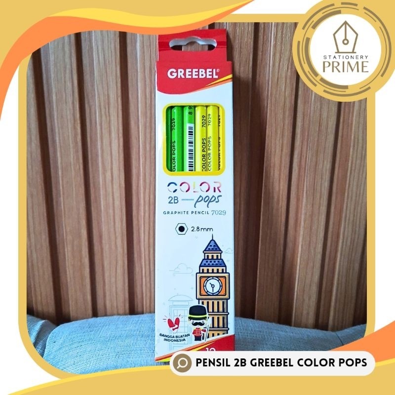 

Pensil 2B 7029 Greebel Color Pops ( isi 12 pcs )