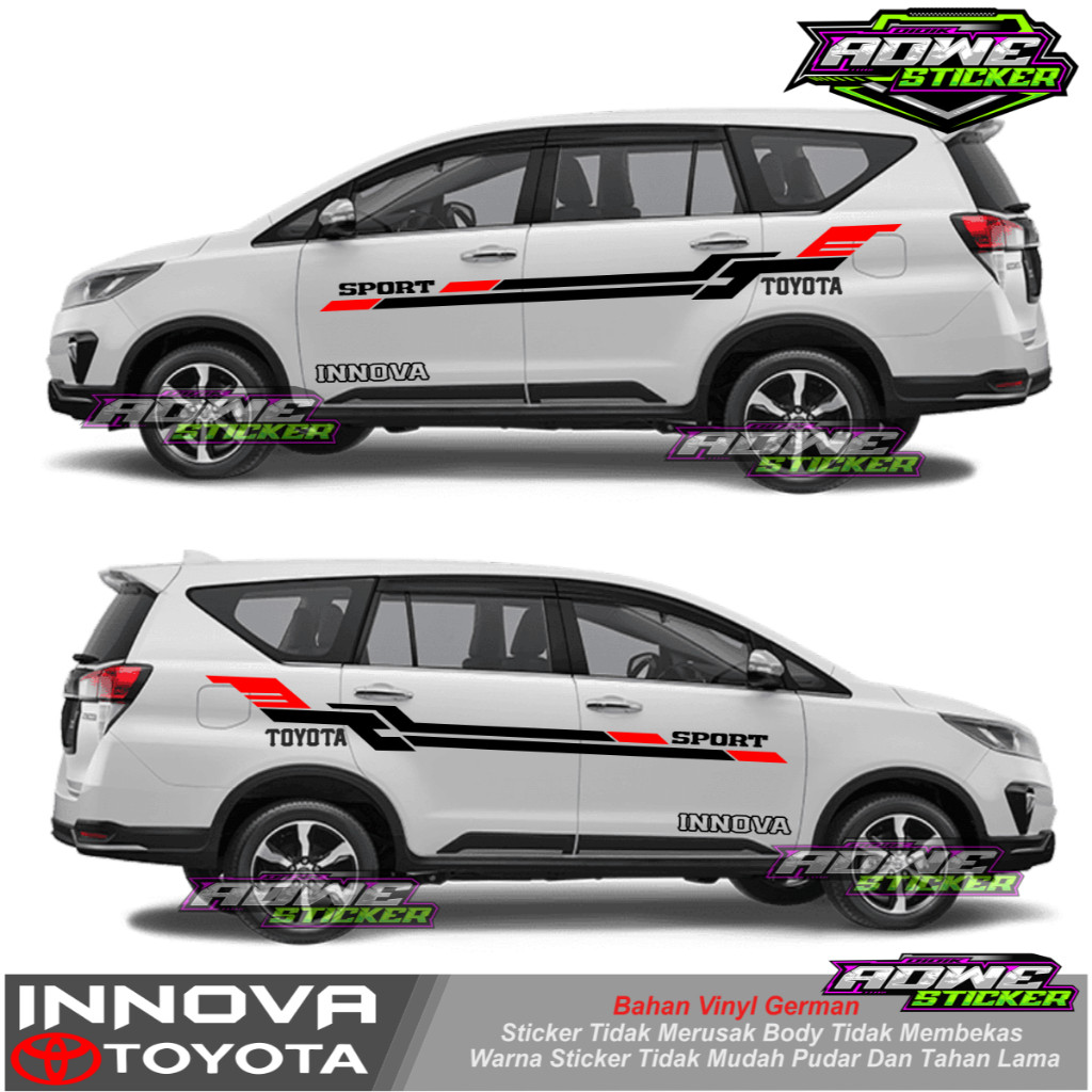 Sticker Aksesoris INNOVA Lama Sticker Mobil TOYOTA INNOVA Lama Keren