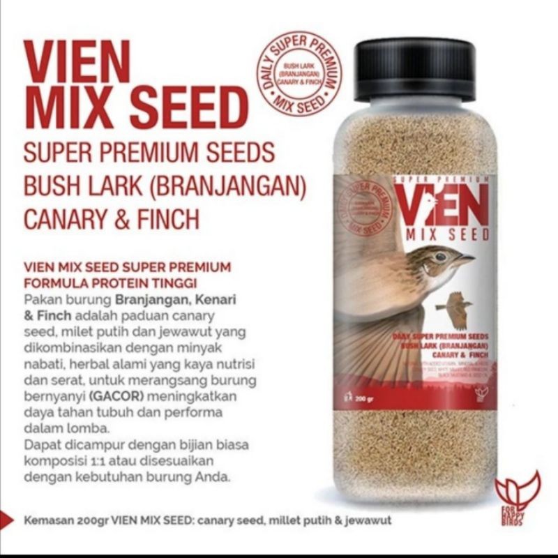 VIEN MIX SEED SUPER PREMIUM | PAKAN BIJIAN | PAKAN BURUNG BRANJANGAN | PAKAN KENARI