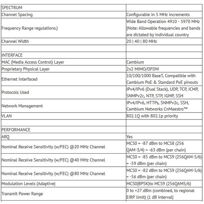 Cambium Networks ePMP Force 300-25 Subscriber Module ePMP-FORCE-300