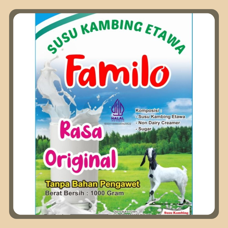 

Susu Kambing Etawa Familo Rasa Original 1 Kg Alufoil