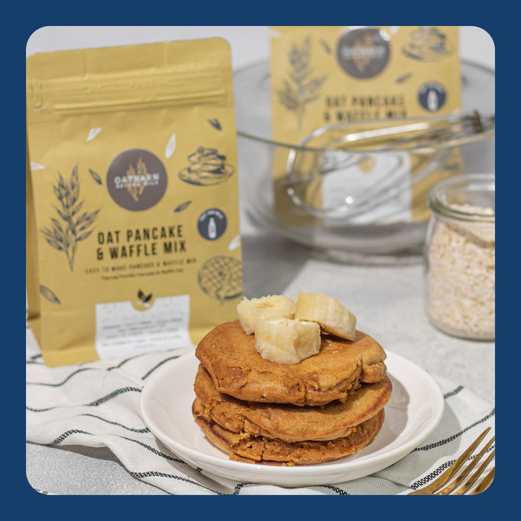 

Oat Pancake & Waffle Mix OatBarn | Tepung Premiks Sarapan Pancake dan Waffle Oats Instan 250 Gram
