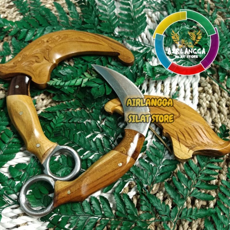 karambit lokal khas peraga silat tajam 2 sisi