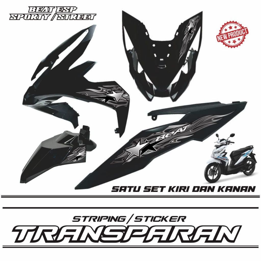 STRIPING TRANSPARAN BEAT ESP 2017-2019 VARIASI TRANSPARAN VARIASI KEREN