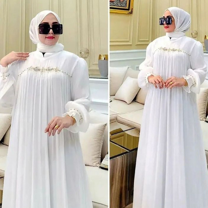 PARXETSHOP  HUMAIRA DRESS PESTA TERBARU PREMIUN PAYET MUTIARA SAGE GREEN GAMIS PESTA MEWAH ELEGAN JU