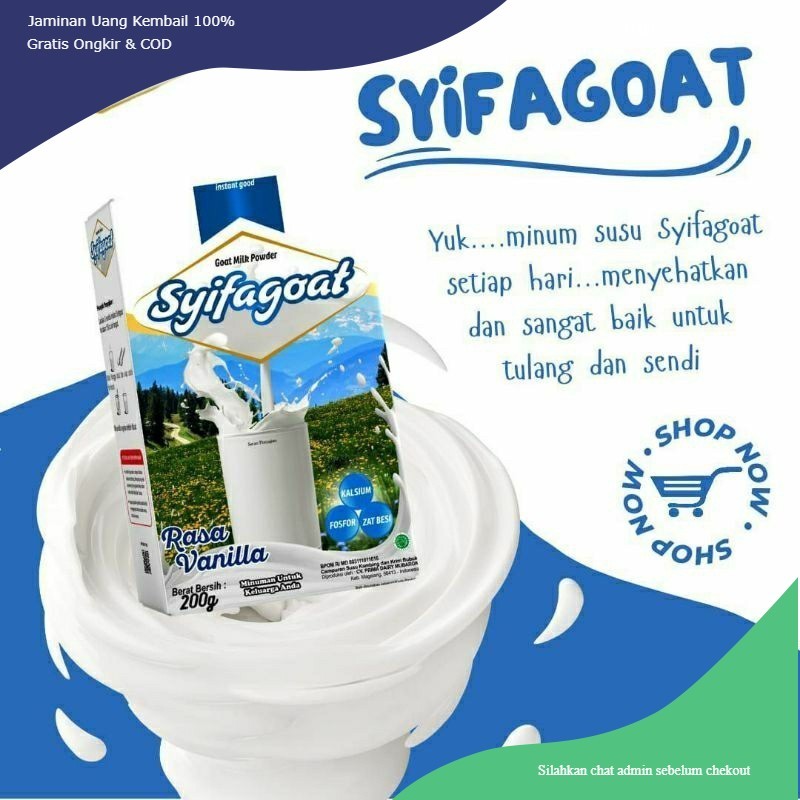

Susu Kambing etawa syifagoat variant vanila jahe stroberi coklat original Jakut Herbal Salimurat