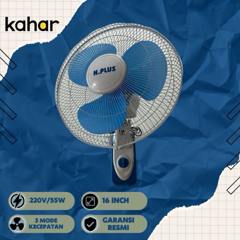 WALL FAN N.PLUS 12 16 INCH / KIPAS ANGIN DINDING N.PLUS