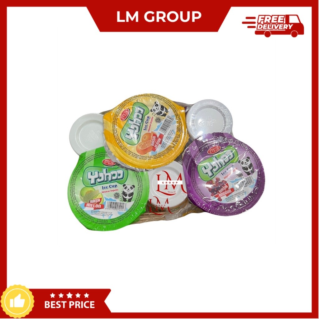 

Yohoo Ice Cup Rasa Melon,Jeruk, Anggur 1 Pack Isi 6 pcs @85ml
