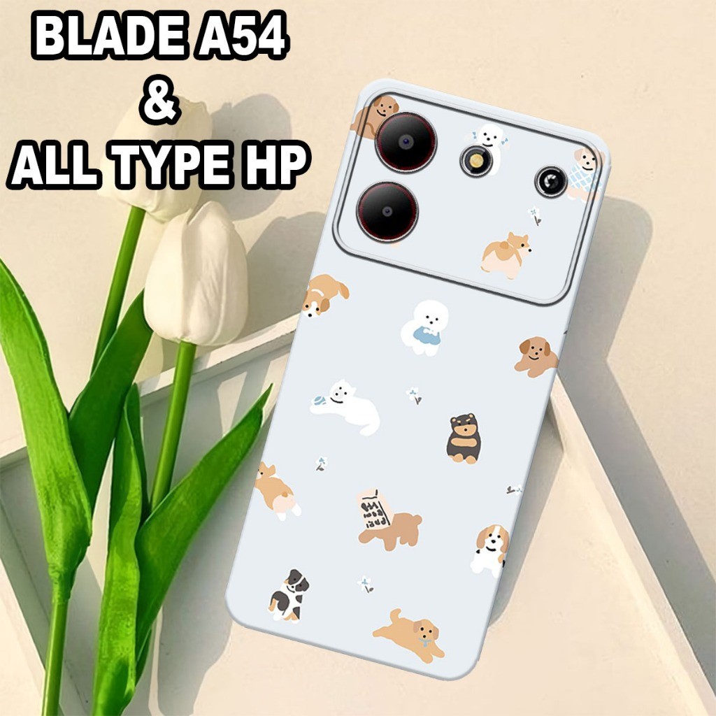G6 - Softcase ZTE Blade A54 - Case pro camera - MOTIF CARTOON TEDDY BEARS - bahan karet lentur - cas