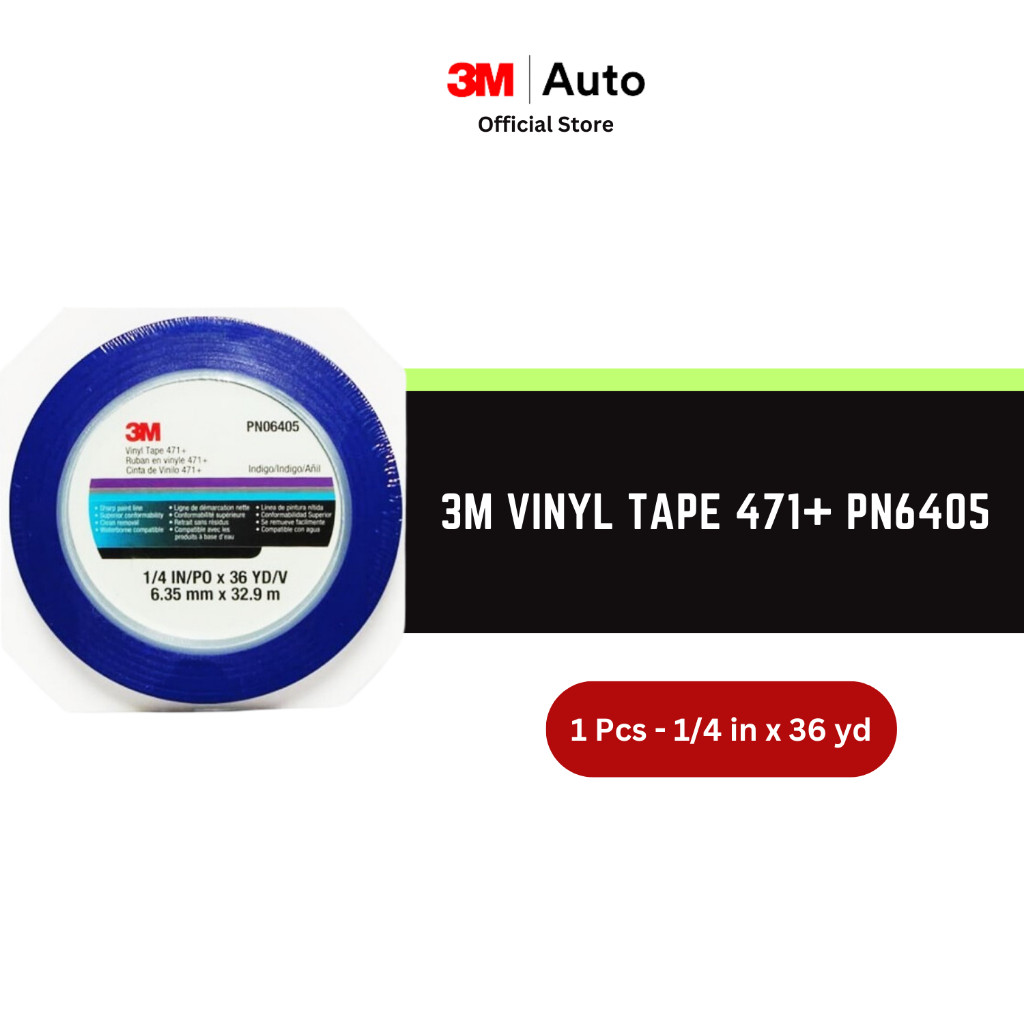 

3M Vinyl Tape 471+ PN6405 size 0,25 in x 33m
