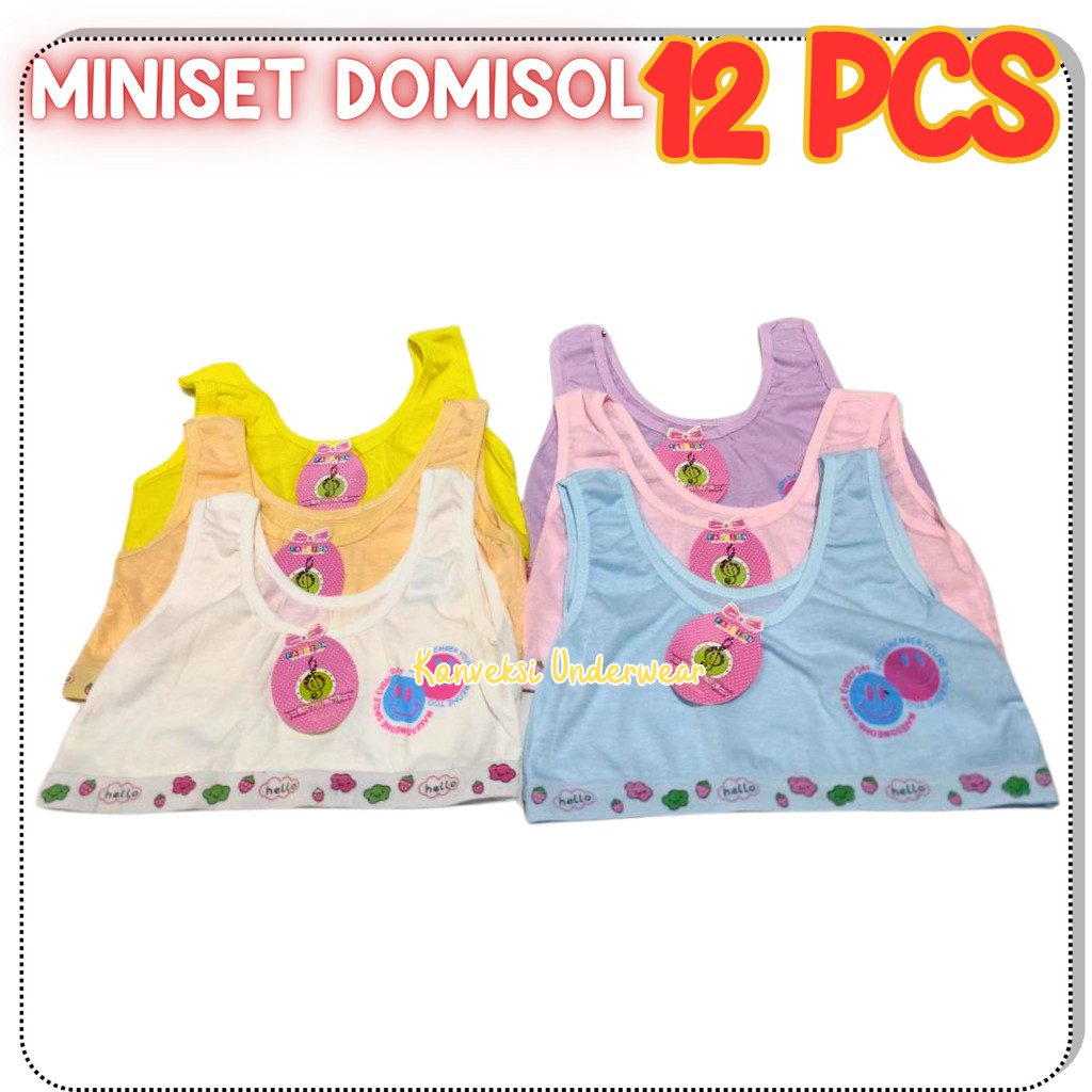 GROSIR 12PCS Bra Mini Remaja Miniset Anak SD SMP Katun Lucu