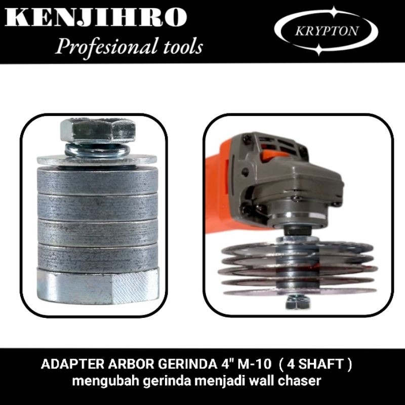 kenjihro adaptor extension Shaft gerinda 4" M-10HALA