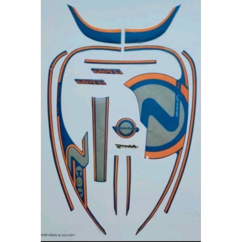 Stiker Striping motor honda scoopy 2013 sporty biru original terbaik