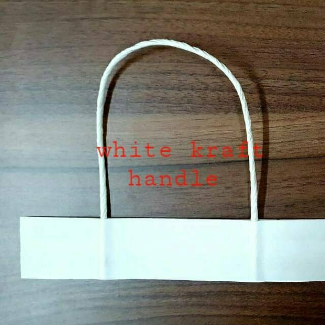 

SUNIMPERIOR Paperbag Twisted Handle 250set / tali kepang kantong kertas / TALI TAS PUTIH KECIL