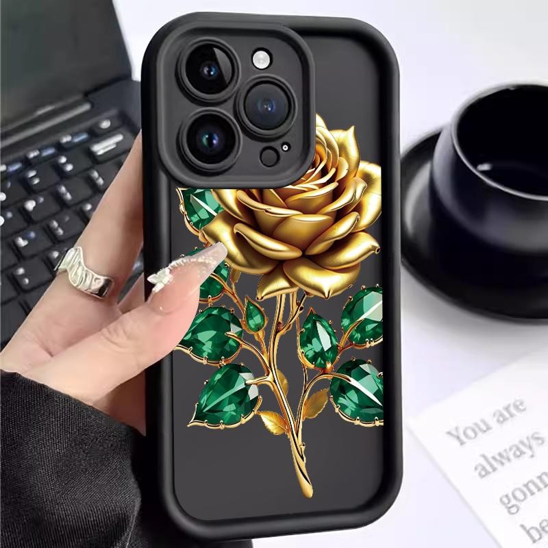 Pro Camera Case For Oppo Reno5 4G 5G Reno3 Reno4 F Reno4 Lite Reno5 F K Z Reno6 Slikon Floral Gold R