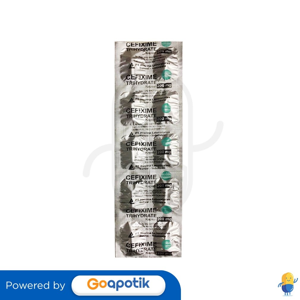 Cefixime Trihydrate Pharma 200 Mg Strip 10 Kapsul