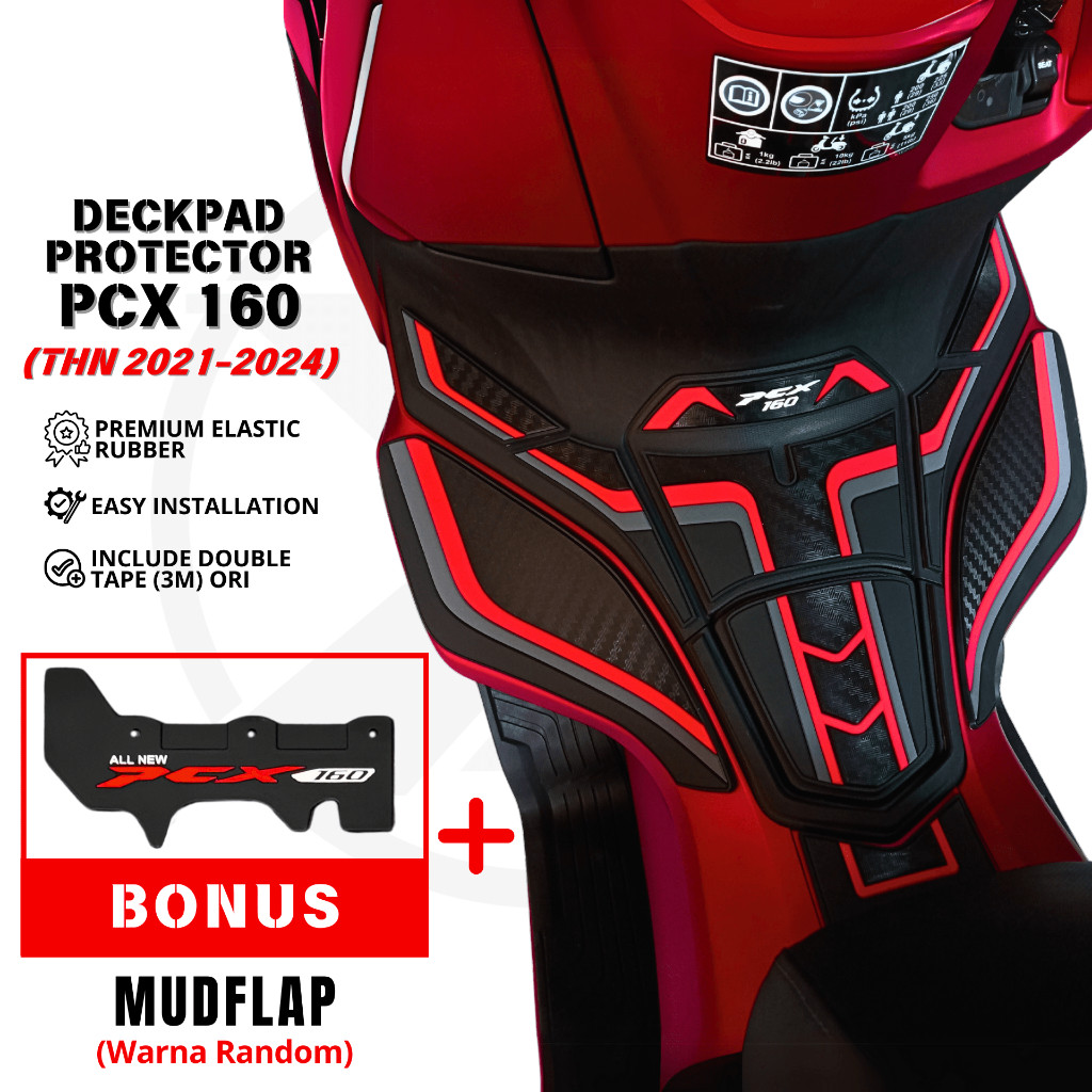 BROKSHOP DECKPAD PCX 160 - TANKPAD HONDA PCX 160 - AKSESORIS DECK PAD PCX 160