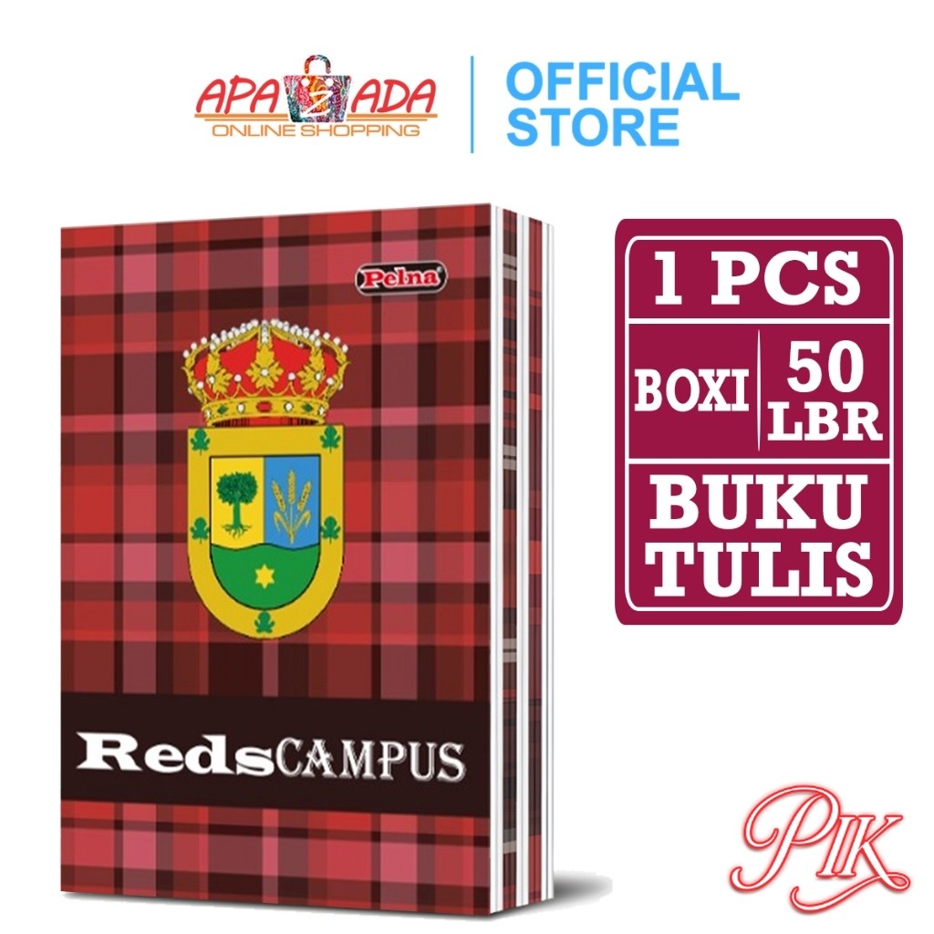 

Buku Tulis Boxy Reds Campus 50 Lembar Murah [1 Pcs Buku] / Buku Tulis Sekolah