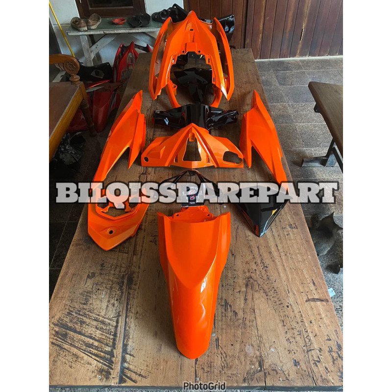 MURAH cover full set body halus vario 125 old bohlam tahun 2012 2013 2014 warna oren MURAH