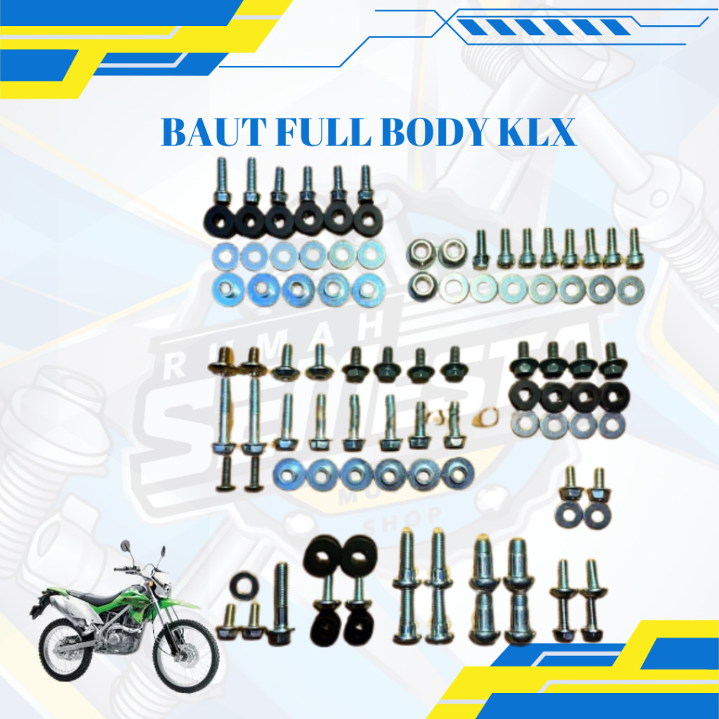 COD Baut Body KLX Full Set / Baud Kawasaki KLX Full Set Full Body / Baut Baud KLX Fullset Fullbody