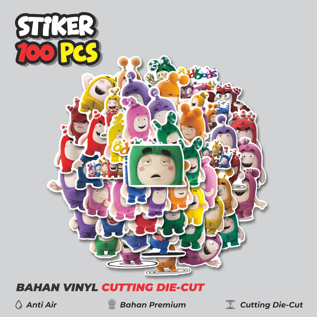

Terbaru! 50 pcs Sticker Kartun Oddbods Dekorasi Lucu Kreatif untuk Notebook, Skateboard, HP