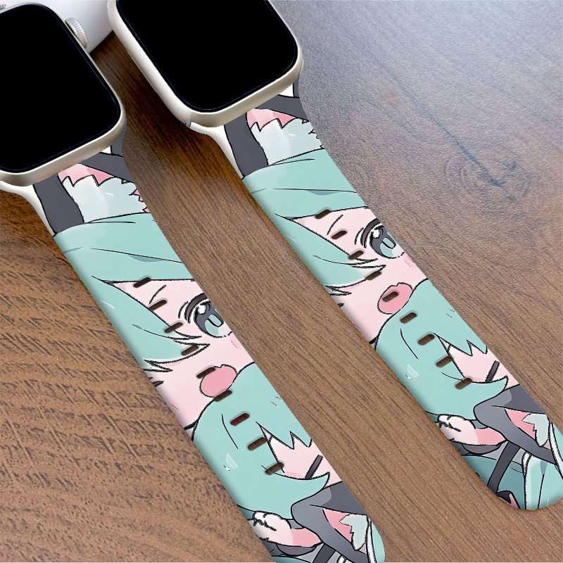 Tali Strap Gelang Soft Anime lucu Untuk Xiaomi smart band 8 smart band 9 smart band 8 active smart b