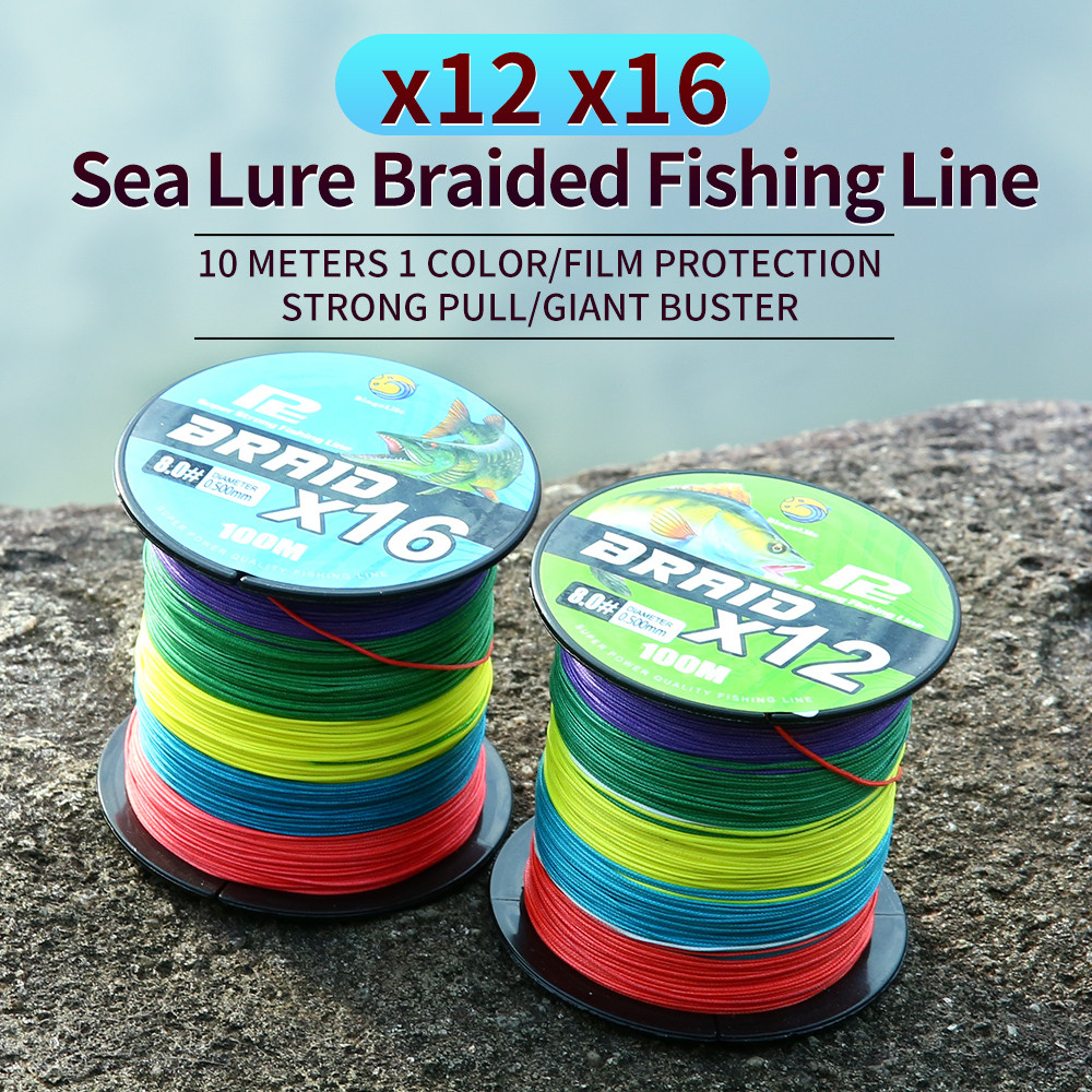 Benang PE X12 X16 Lure Pancing Jepang Braided Garis Profesional 100M Senar Pancing Strength 11kg-115