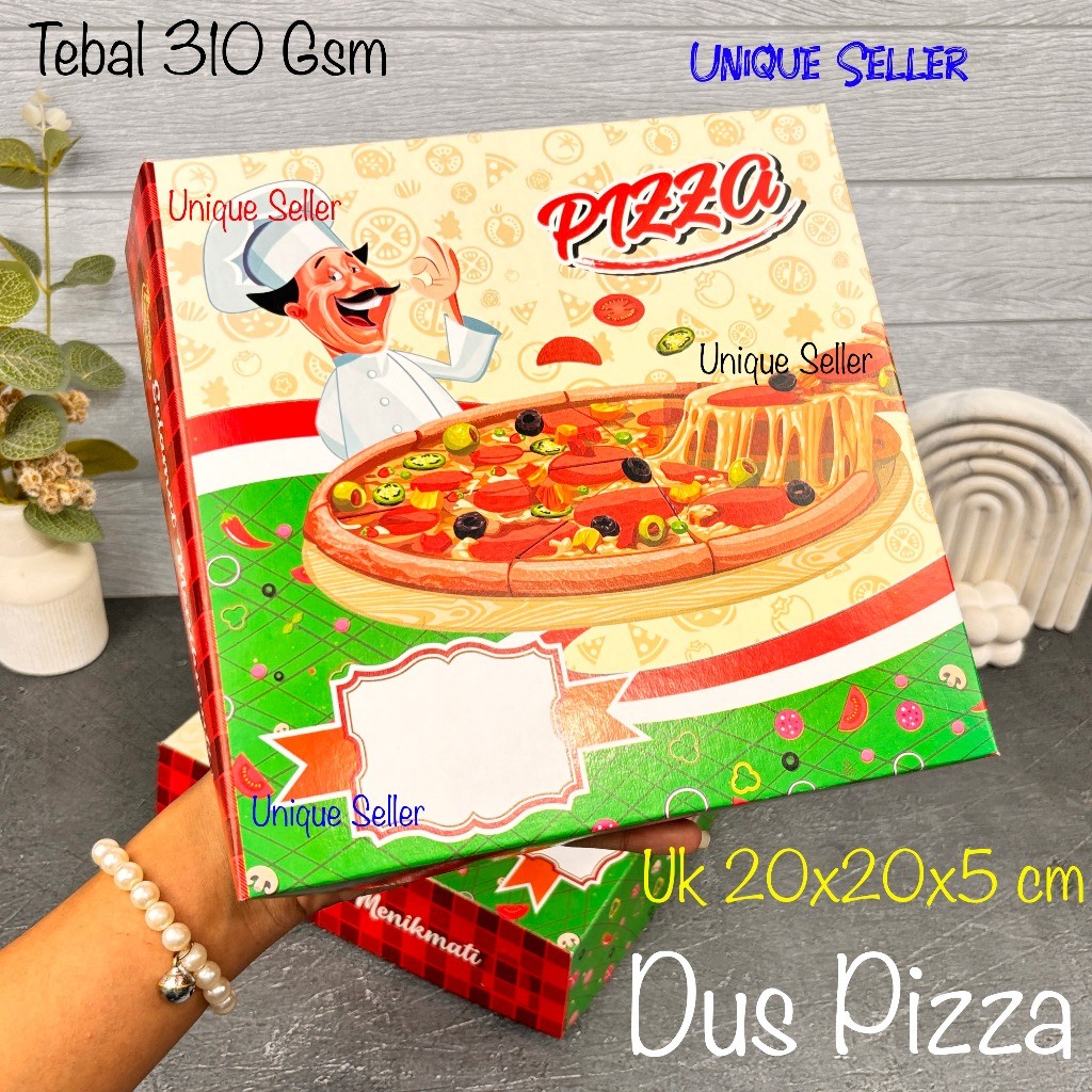 

[Isi10] Dus Pizza Motif Uk 20x20x5 cm Dus Kotak Box Pizza 20x20 cm Tinggi 5 cm