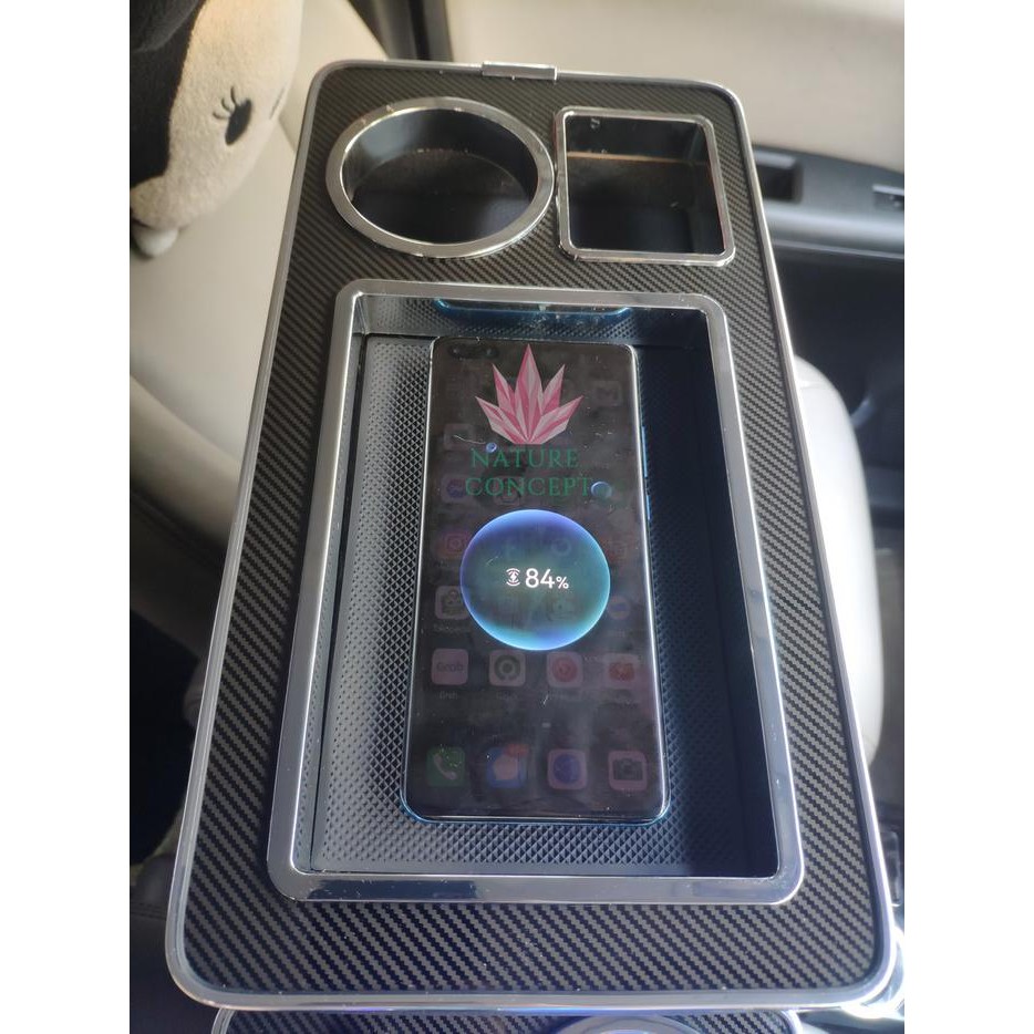 Console Box Mobil Biante Serena Cortez Voxy LUXURY Edition - CARBON+WIRELESS