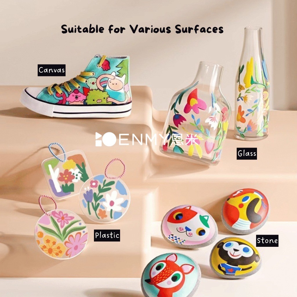 

D3W! ENMY 80warna Acrylic Paint Marker Set with Dual Tip