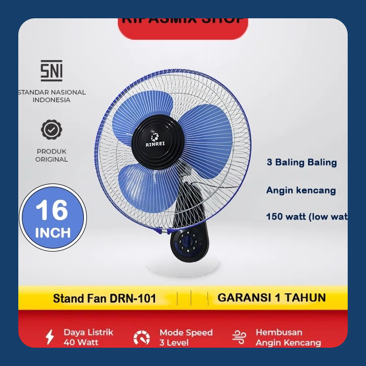 COD Kipas Angin Dinding 16 “ Kencang Garansi 2 Tahun Wall Fan Gantung 12 Inch 1 Tali Tembok Bergaran