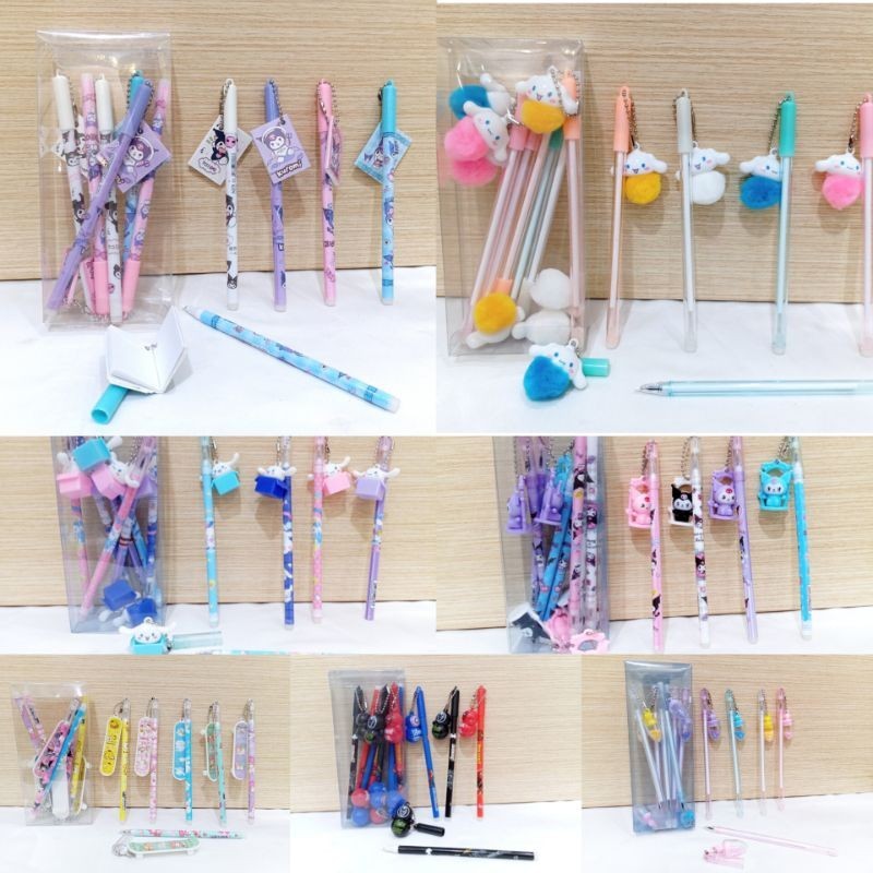 

(12PCS)PULPEN FANCY KARAKTER LUCU/PEN GEL MOTIF KARAKTER CEWE COWO