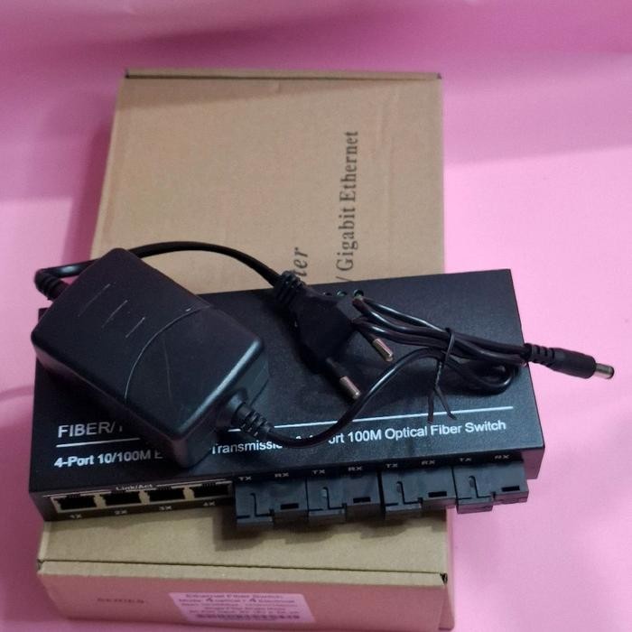 Htb Media Converter 4FO 4LAN Converter 100mbps 4 Port Fiber Optic 4 Port LAN 4 FO 4 LAN 4FO 4LAN htb