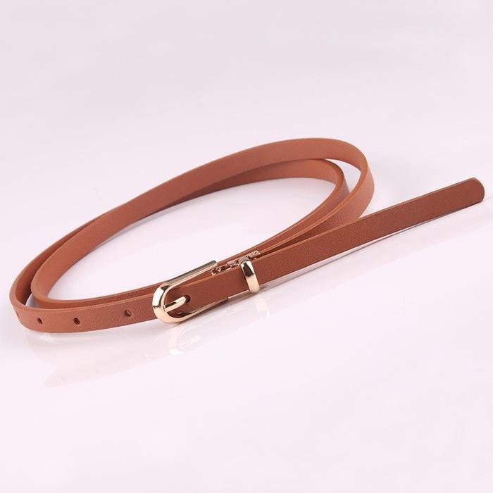 Ikat Ban Pinggang Wanita THIN KECIL #648 Korea Fashion Kulit PU Gasper Sabuk Cewe Womens Belt - CAME