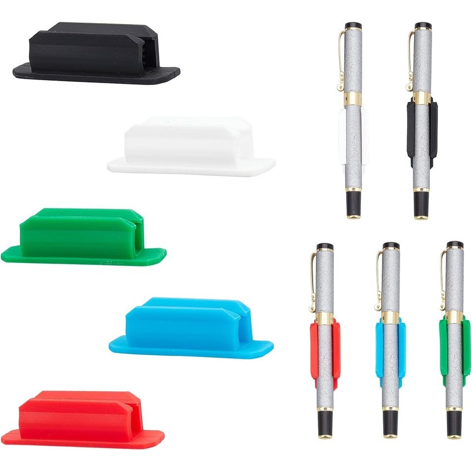 

5 PCS Silicone Pencil Holder Clips, Adhesive Pen Marker Clip Pencil Holders for Desk, Sticky Pencil Holder for Classroom Office