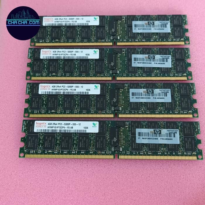 Ram Server DDR2 4GB DDR2 PC2-5300P-555 2Rx4New