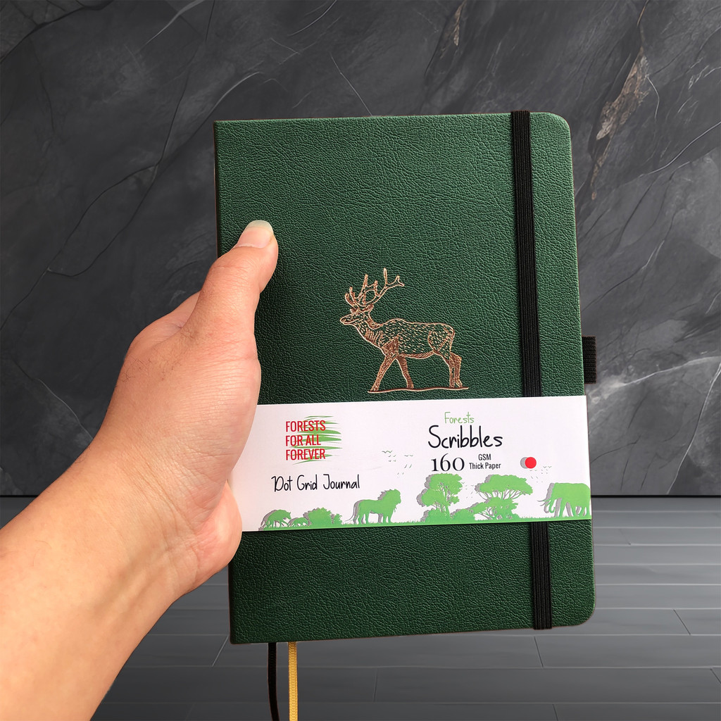 

BUKE Bullet Dotted Journal Drawing Sketchbook-160gsm Paper, Inner Pocket, Numbered 160 Pages, 5x5mm DOT GRID Notebook