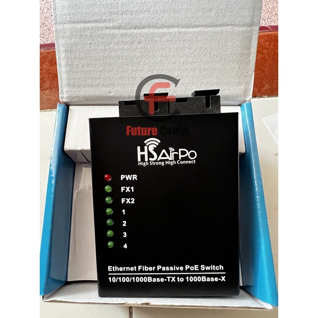 HsAirpo CM2F4EG POE 2Fo 4Lan Media Converter GigabitCO