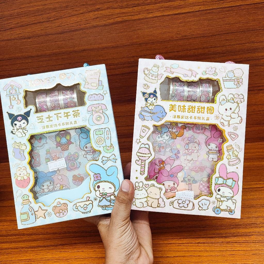 

Set Kotak Hadiah Guka Stiker Sanrio Stiker Gulung Stiker Murah