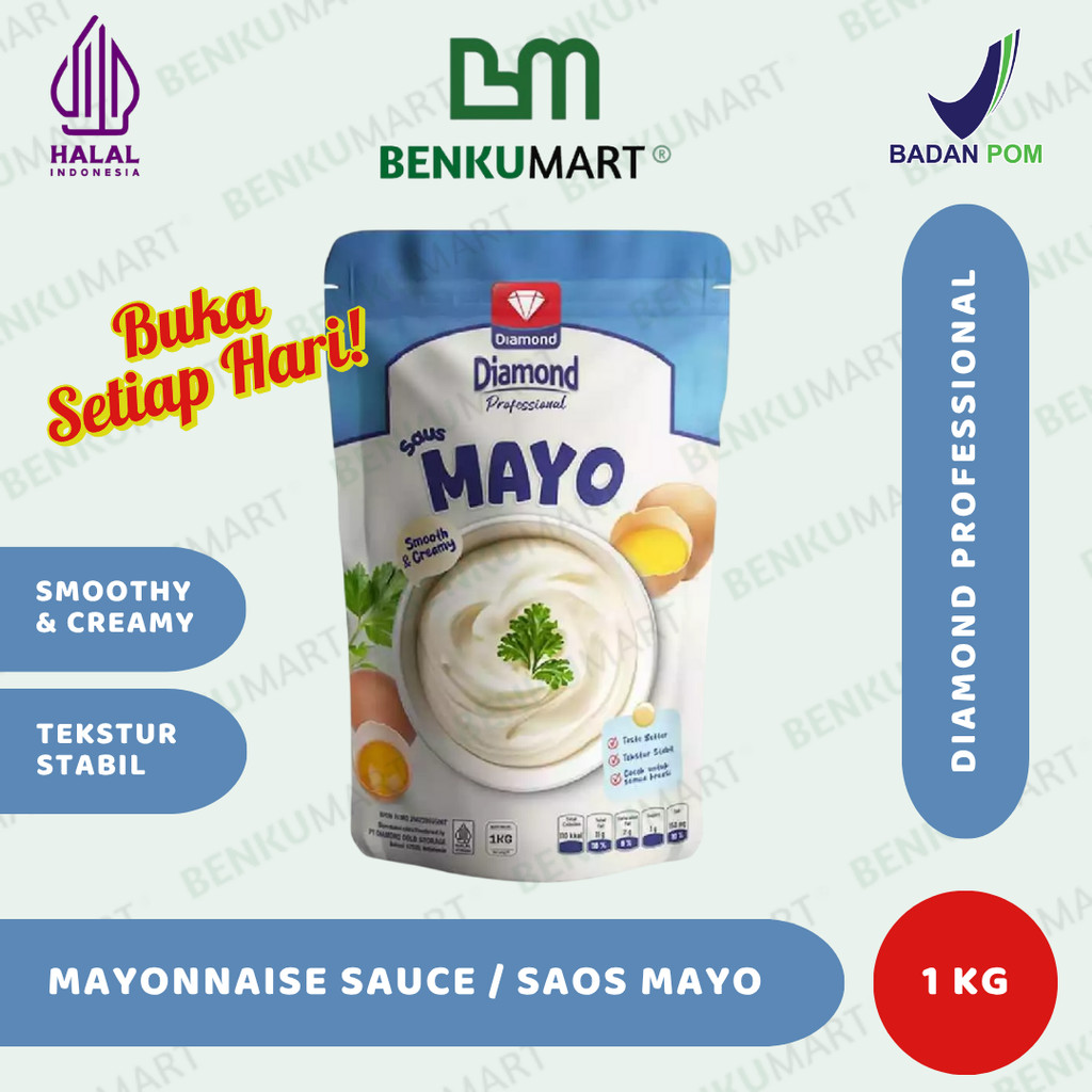 

Diamond Saus Mayo 1 Kg – Mayonnaise Ekonomis untuk Usaha Kuliner / Horeka